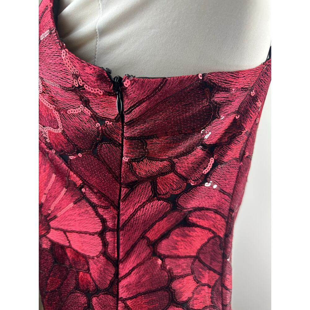 NWT White House Black Market Sequin Embroidered Camisole Top Red Blouse Large - Picture 10 of 16
